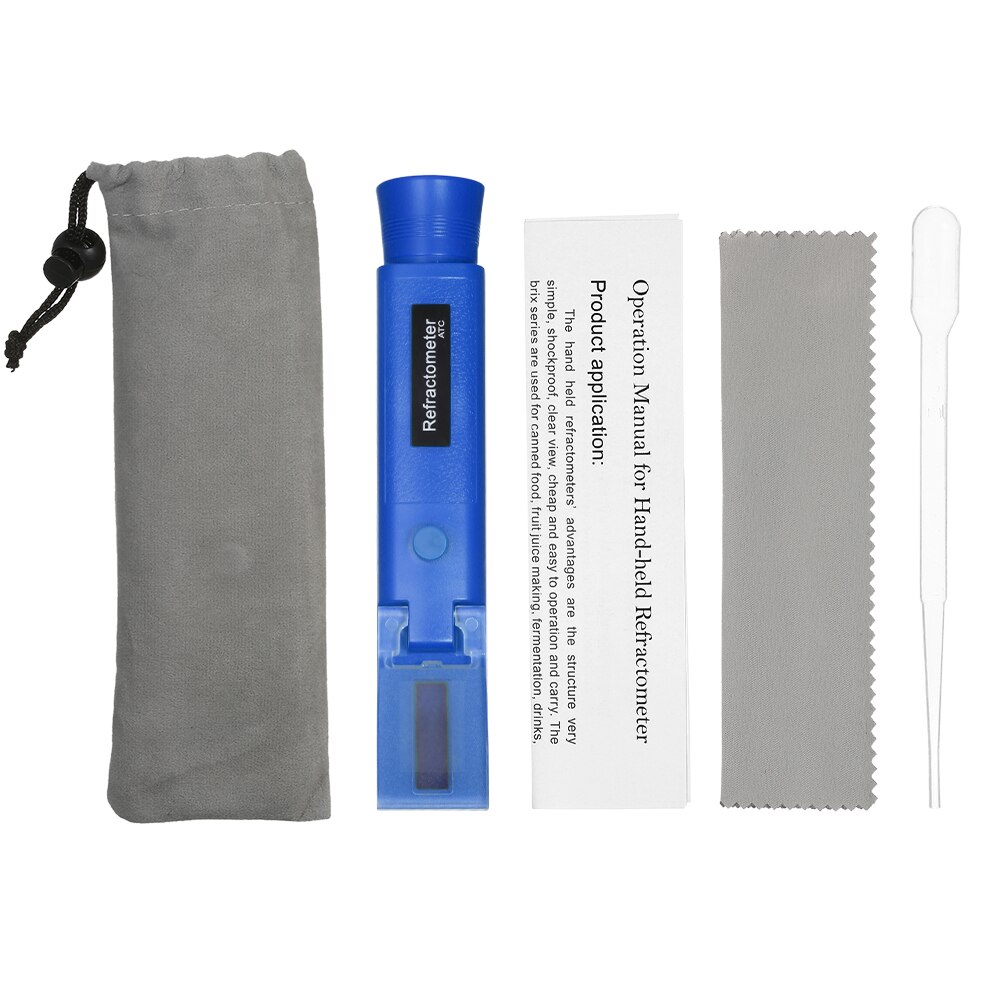 Portable Handheld ATC Salinometer Seawater Salinity Refractometer Salinity Meter Aquarium Salinity Refractometer Halometer: Blue