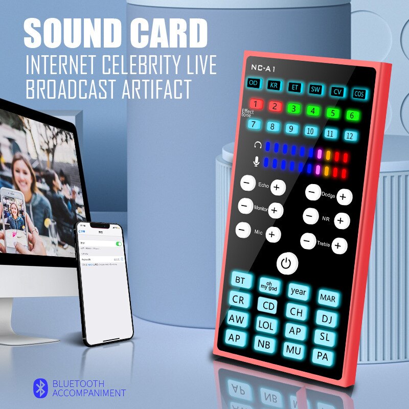 Cuffie Audio esterne universali microfono Webcast scheda Audio Live trasmissione Audio elettrica per telefono PC