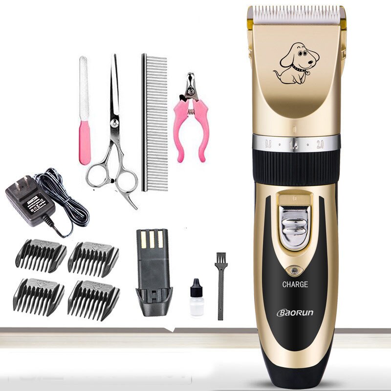 Pet Grooming Clippers Set Rechargeable Cordless Dog Trimmer Machine Animal Hair Clipper For Pet Dog Hair Romover