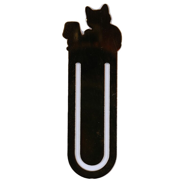 Cartoon Animals Bookmarks Stationery Book Folder School Supplies Cute Cats Reading Book Gold-Plated Metal Bookmark