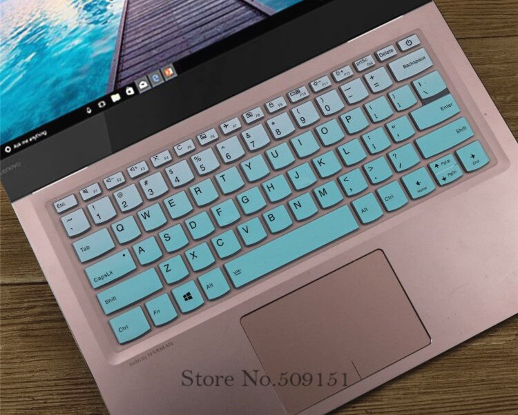 Silicone Keyboard Cover Skin Protector For Lenovo Yoga 720 13 13.3" Ideapad 720s 13 Flex5 14 15 i5 i7 320S-13IKB: GradualSkyblue