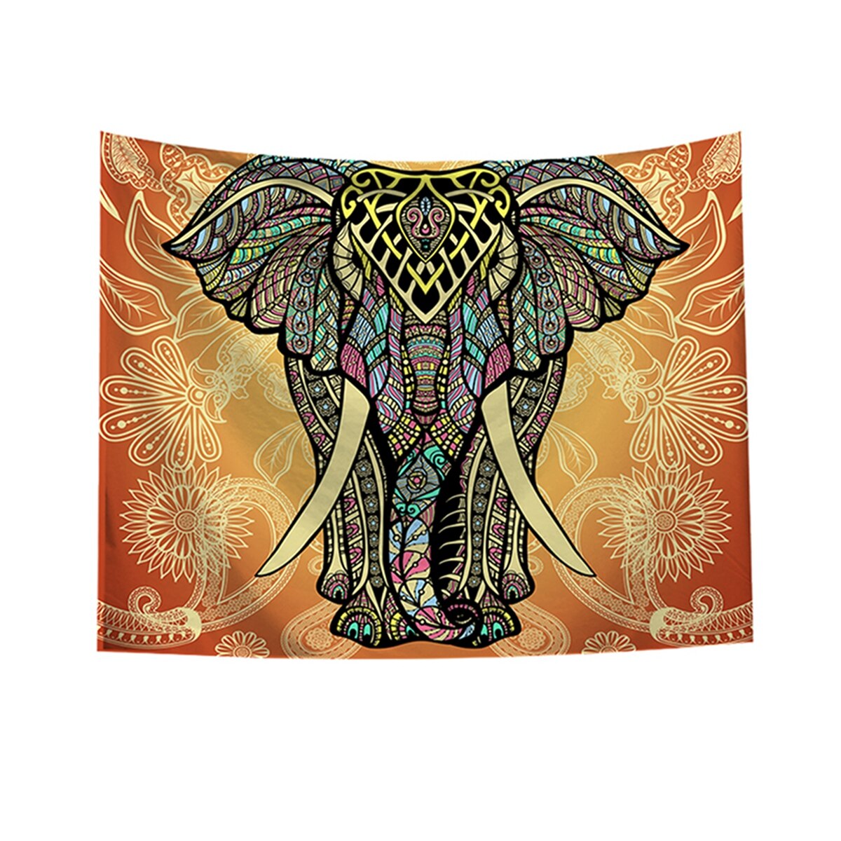 Fashionable Tapestry Colorful Floral Pattern Background Cloth Wall Hanging Carpet Can Be Used As Curtain Background Cloth: Pattern E