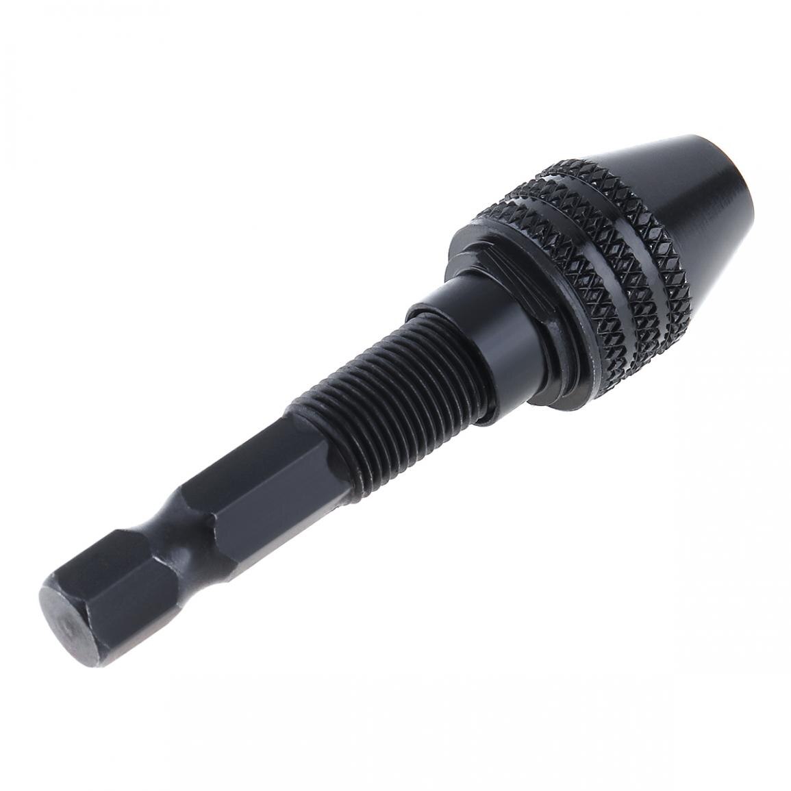 0.3-3.2mm Universal Drill Three Claw Chuck Drill Impact Driver Adapter with1/4 Hex Shank for Electric Drill/Screwdriver/Grinder