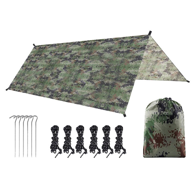 Awning Waterproof Canopy Tarp Tent Shade Ultralight Garden Canopy Sunshade Outdoor Camping Hammock Rain Sun Camouflage Shelter