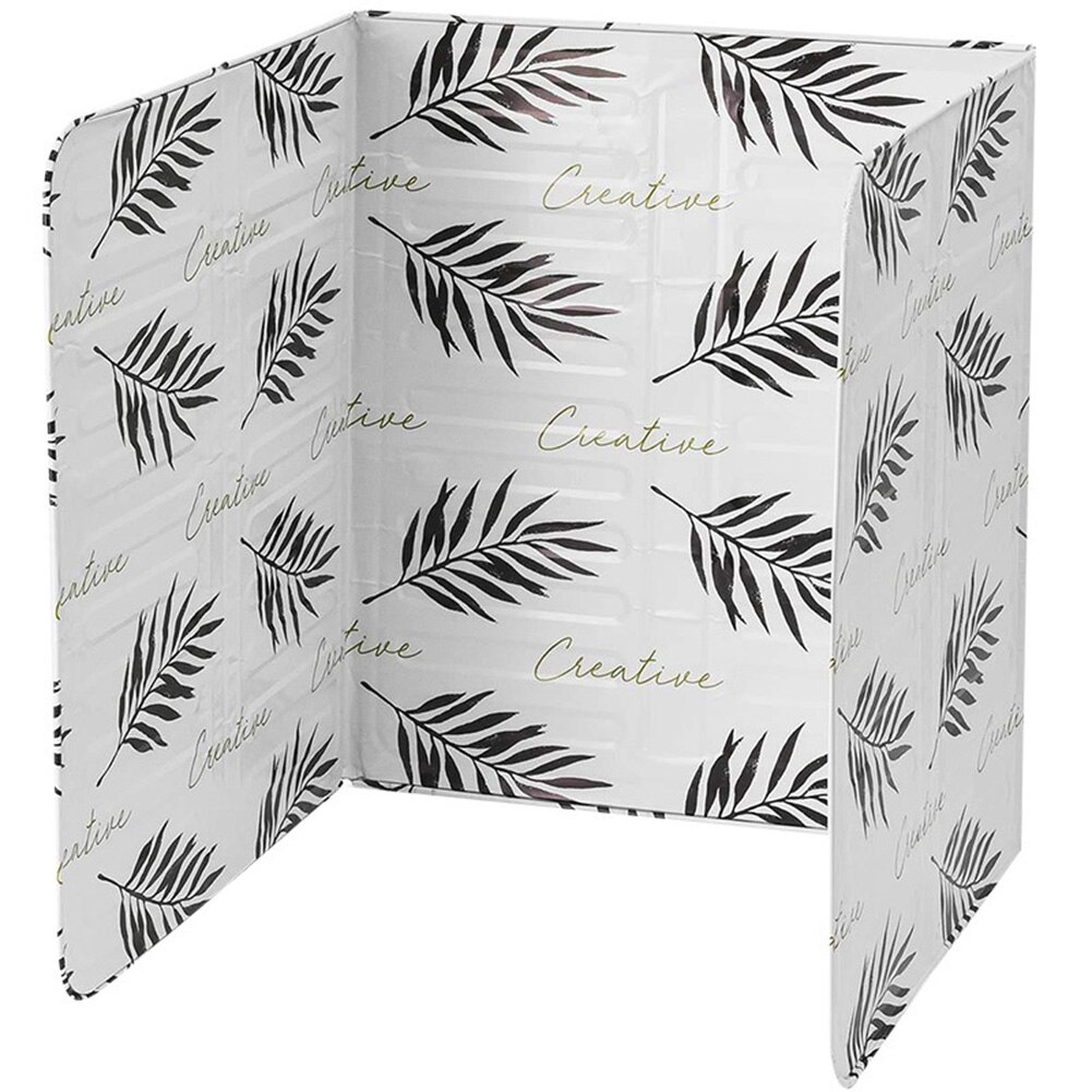 Faltbarer Herd Spritzschutz - Alufolie 60x42cm, 2-teilig, Grau