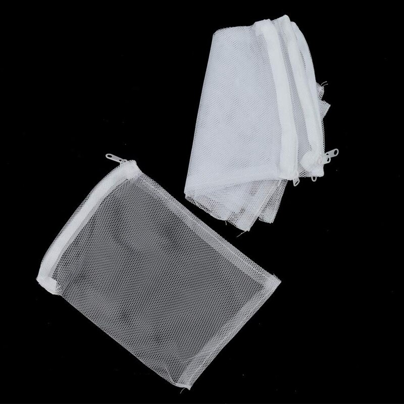Aquarium Filter Bags 30Pcs Mesh Filter Media Bags with Zipper for Activated Carbon Biospheres Ceramic Rings Fish Tank