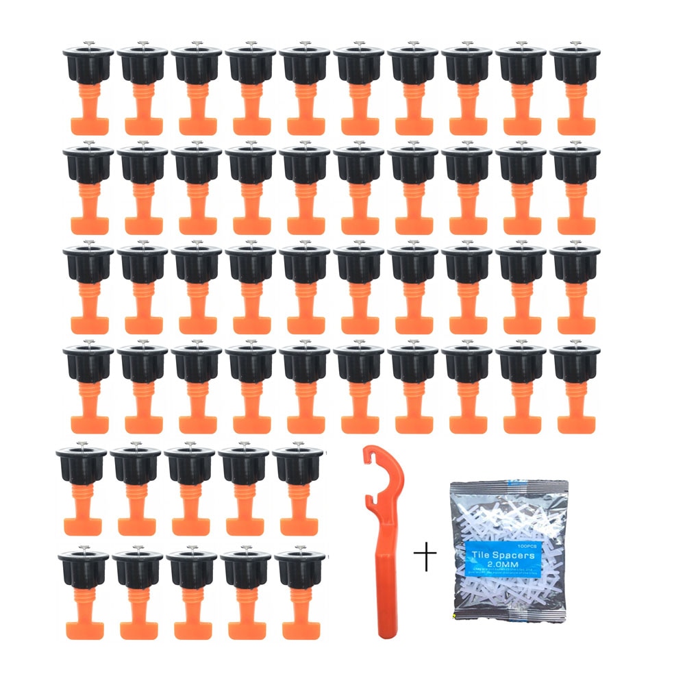 Kit de espaçadores/niveladores de pisos e azulejos, sistema de nivelamento e localização de cunhas, espaçadores com cunhas, espaçadores de boca, sistema de nivelamento de parede, ferramenta de construção