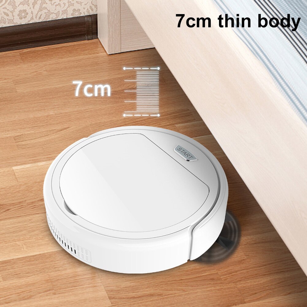 3 in 1 Rechargeable Automatic Mute Smart Sweeper Cleaner Suction Dust Remover Long Standby Time Easy to Operate Rechargeable