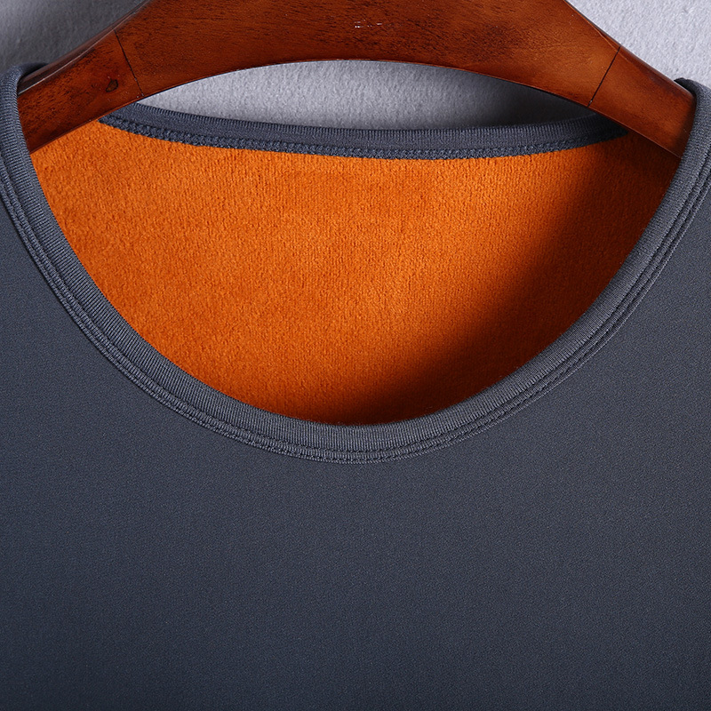 Pyjama à col rond pour hommes, ensemble de sous-vêtements thermiques, en peluche, épais, taille élastique, grande taille, 8XL,