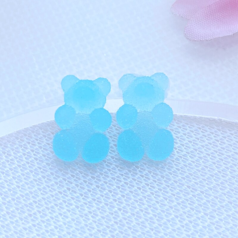 20 st söta mini flexibla björnar platta baksida hartscabochoner scrapbooking diy smycken hantverk dekoration tillbehör: E