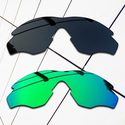 Eos polariserte erstatningsglass til oakley  m2 -innfatning solbriller - varianter farger: Svart og grønt