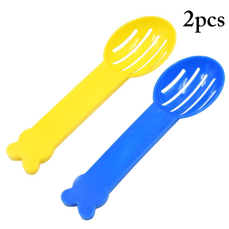 2 stk hamster sand scoop skovl sød plast lille kæledyr kuld scoop hamster kattegrus scoop kæledyr rengøringsværktøj forsyninger: Blå og gul