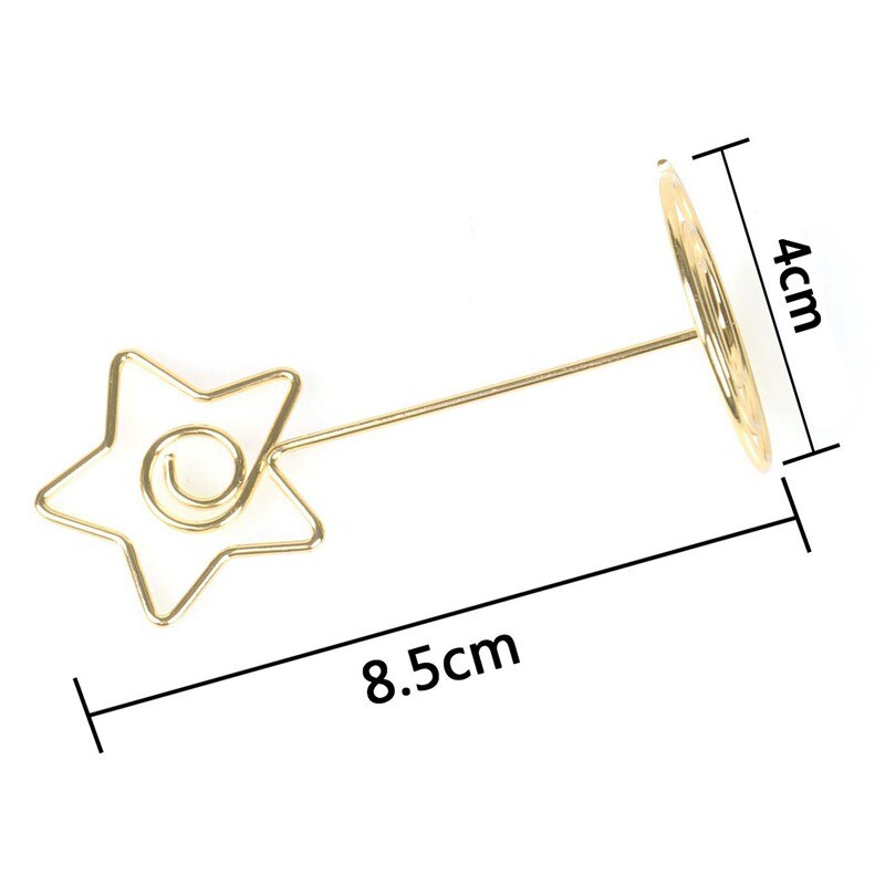 Plats korthållare guld bord nummer stativ tråd foto hållare klämmor bild id kort papper anteckning memo hållare klämmor för bröllop par