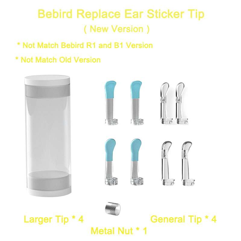 Bebird-limpiador de oídos para el cuidado de la salud, conjunto de herramientas para PC, accesorios de punta de repuesto, Original, A2, C3, B2, X17 Pro, M9 Pro, R1: New Tip 4 add Tip 4