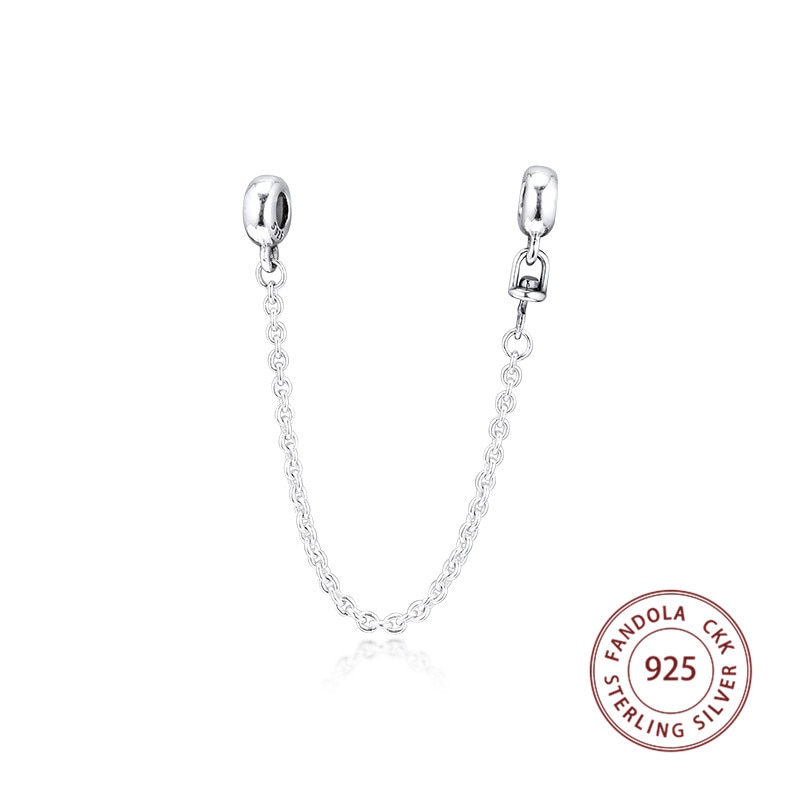 Me Series Fits Europe Bracelet Argent Charm 925 Sterling Silver My Safety Chain Charms Beads for Jewelry Making kralen