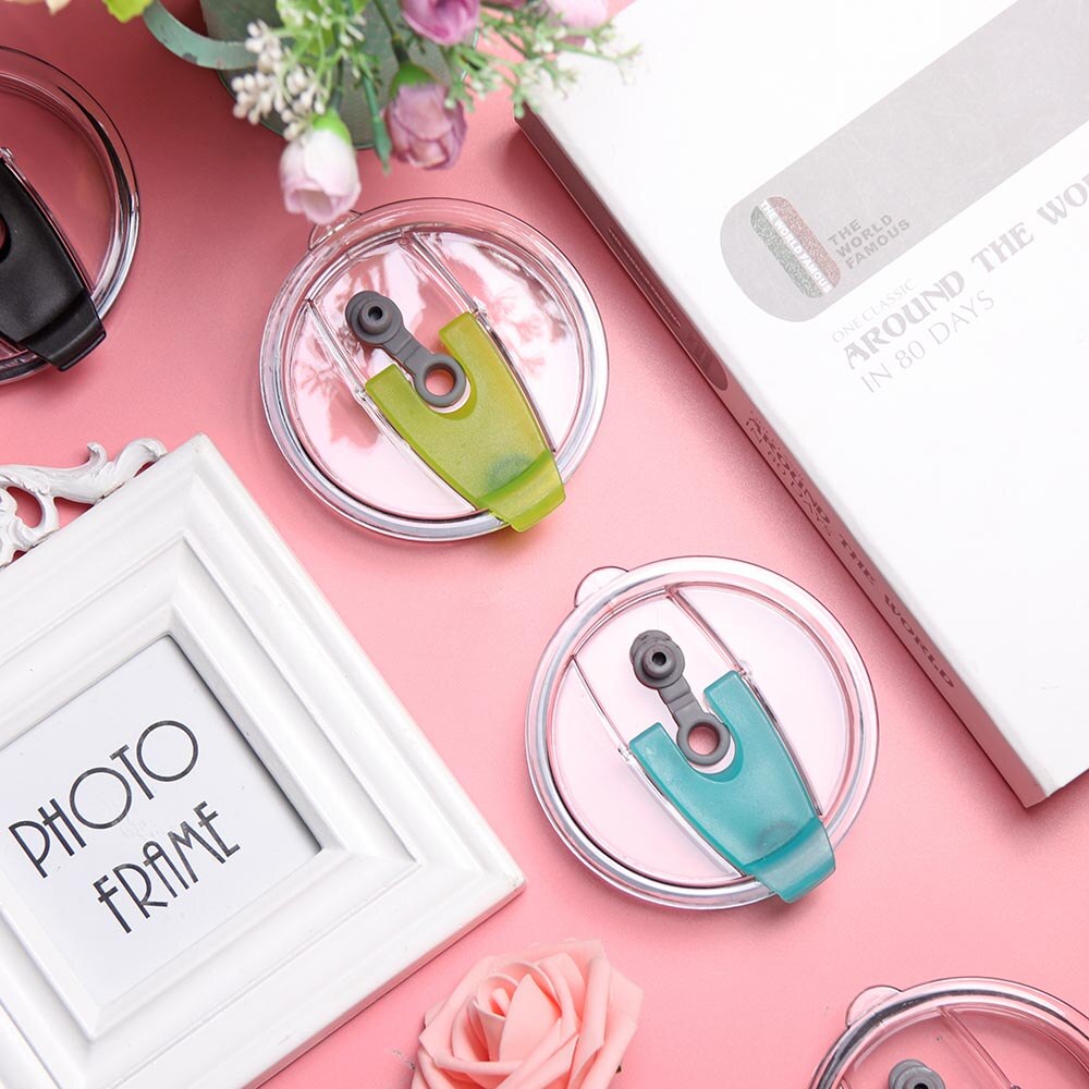 Splash Spill Proof And Plain Plastic Lid Sealing Bottle Cover 20oz 30oz For Yeti Rambler, RTIC, Most 30 Ounces Tumblers