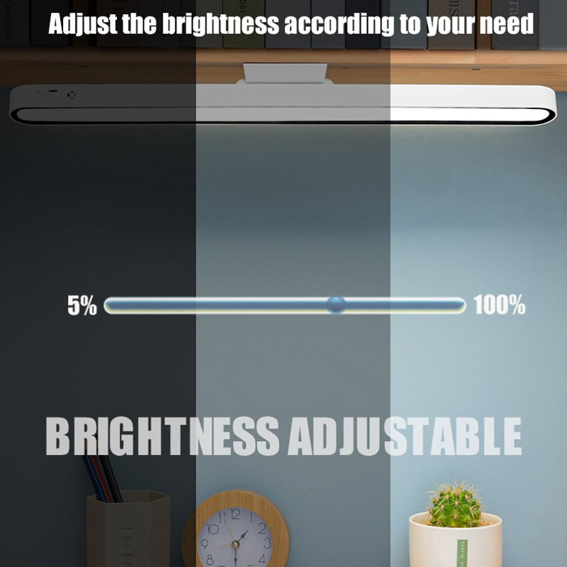 Lâmpada de mesa 48cm pendurado lâmpada de mesa magnética usb ou recarregável led luz de leitura regulável armário cabeceira espelho luz da noite
