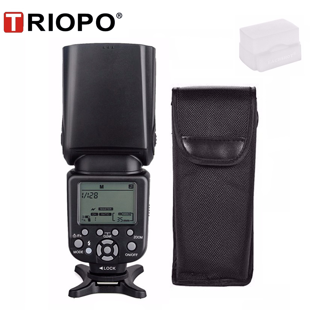 Triopo TR-586EX Flash inalámbrico Flash TTL Flash Speedlite para Nikon Canon EOS 550D 60D 6D 5D Mark II como YONGNUO YN-568EX II