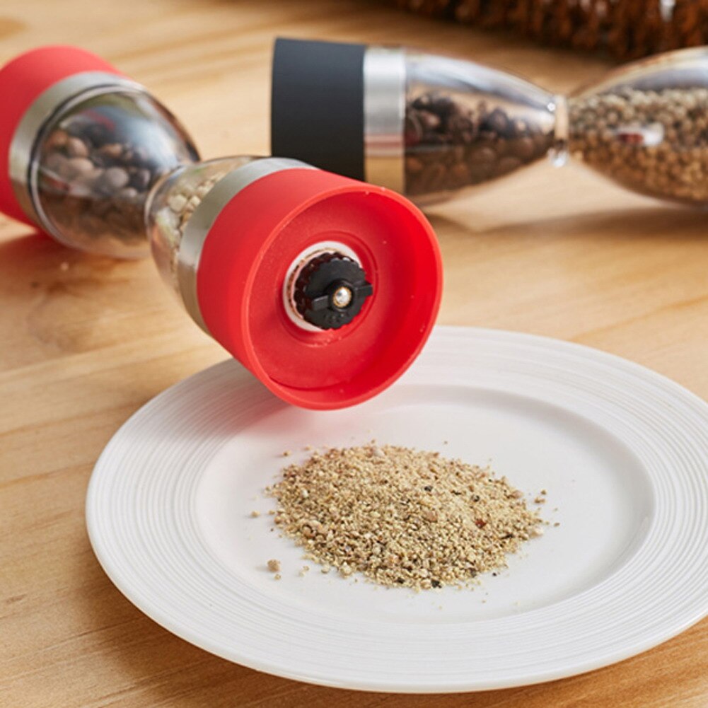 Manuell salt pepper mølle kvern rustfritt stål krydder muller matlagingsverktøy tilbehør kjøkkenkvern flaske pepperkvern