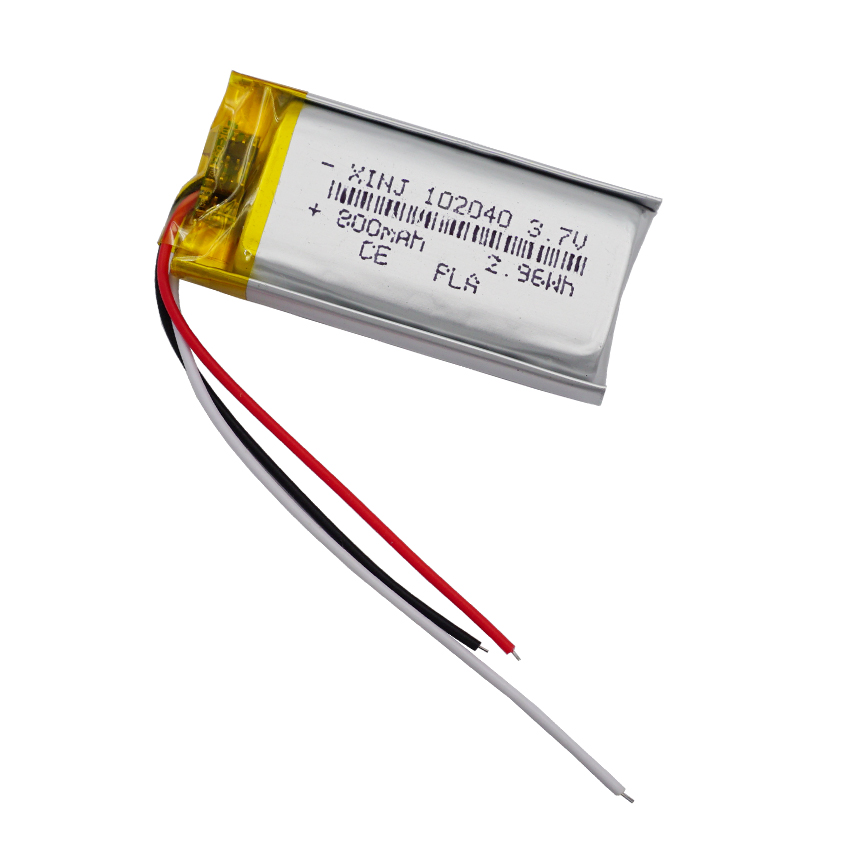 3.7V 800mAh 2.96Wh litowo-polimerowy akumulator Li bateria Lipo 102040 termistor 3 przewody do kamery samochodowej DashCam GPS rejestrator jazdy