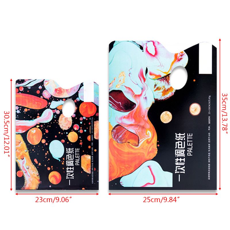 Paleta de colores lavable desechable de papel, 36 hojas de papel de Color, tonificación de acrílico Gouache