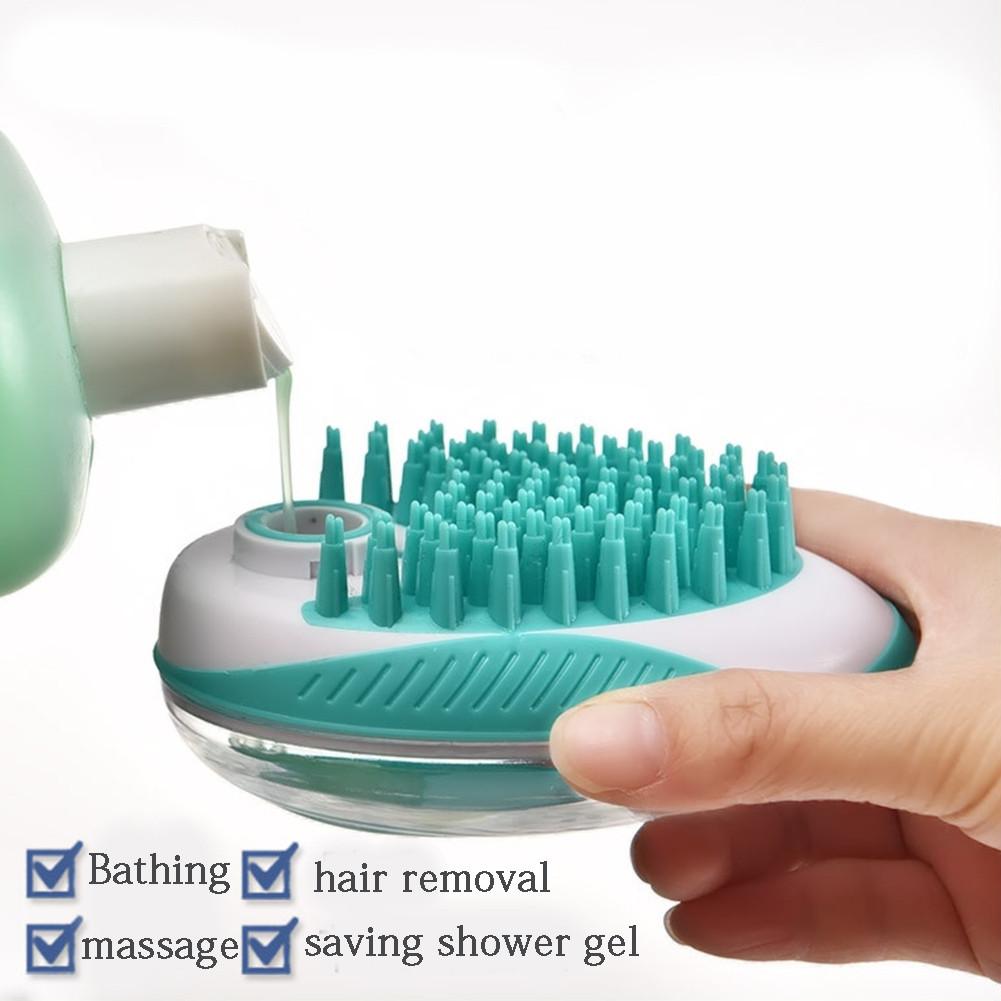 Cepillo para baño de perro, peine de silicona para mascotas, champú para SPA, cepillo de masaje, ducha, pelo, Grooming Cmob Dog, herramienta de limpieza, cepillos eliminación de pelo