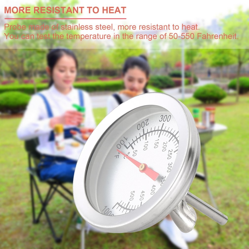 50-500C Rvs Bbq Barbecue Roker Grill Thermometer Temperatuurmeter Leshp Stuk 0.05Kg (0.11lb.)