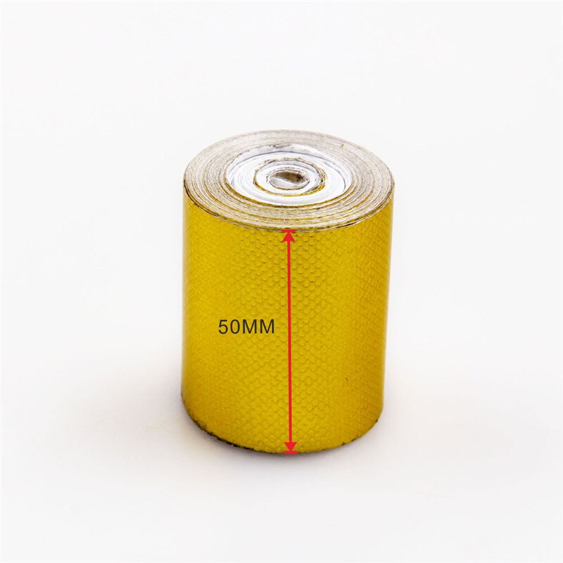 Fiberglass Roll Backed Adhesive Reflective Gold High Temperature Heat Shield Wrap Tape Multiple size 5/9/10 meters