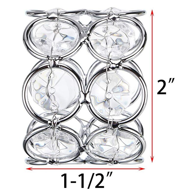 12 Pcs Crystal Beaded Napkin Ring Handmade Shiny Napkin Holders for Wedding Party Dinner Table Decoration