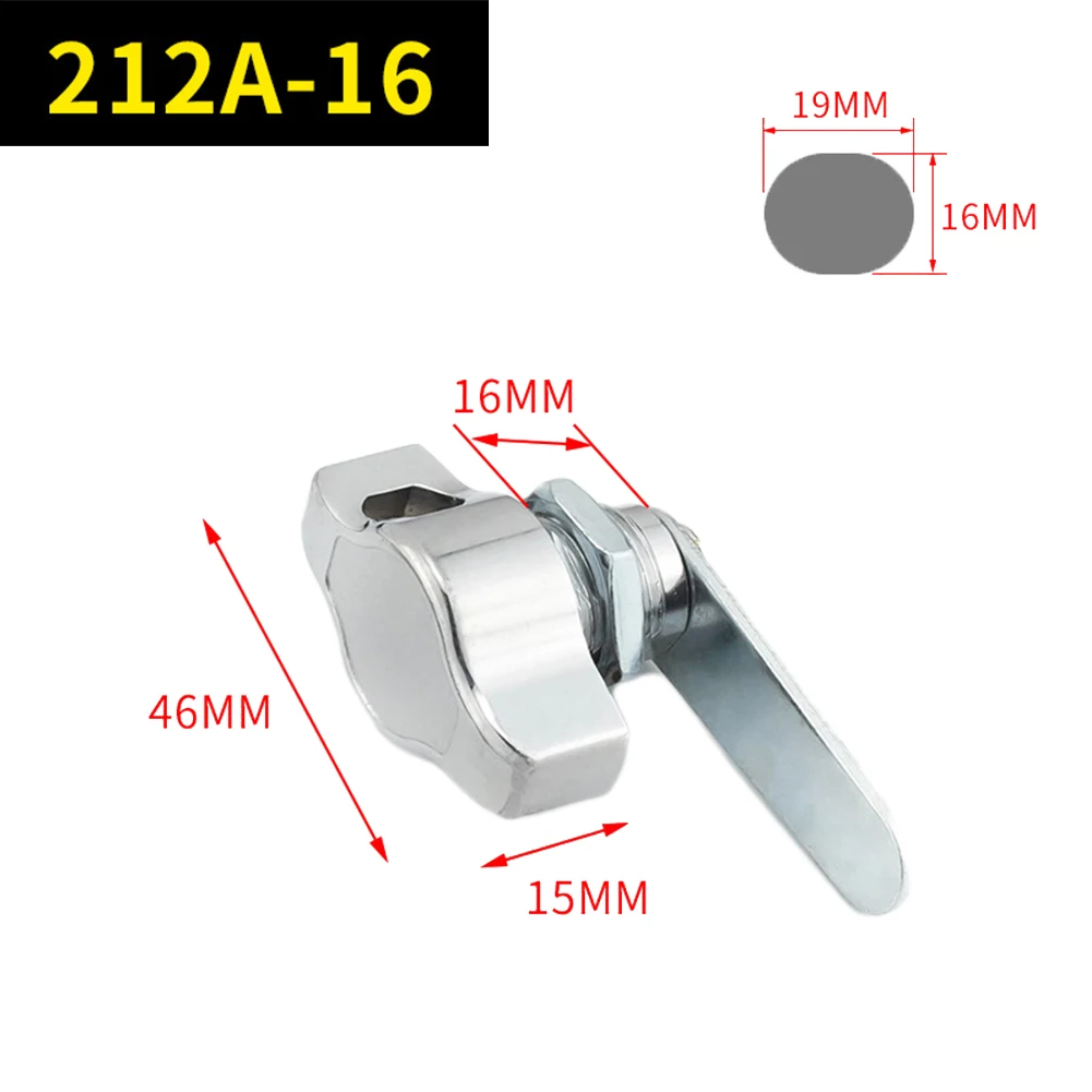 Cerradura de leva para armario, candado para puerta de armario, aleación de Zinc sin llave, buzón, cerradura para puerta de armario, herrajes para muebles, 16/20/25/30mm: Bronce