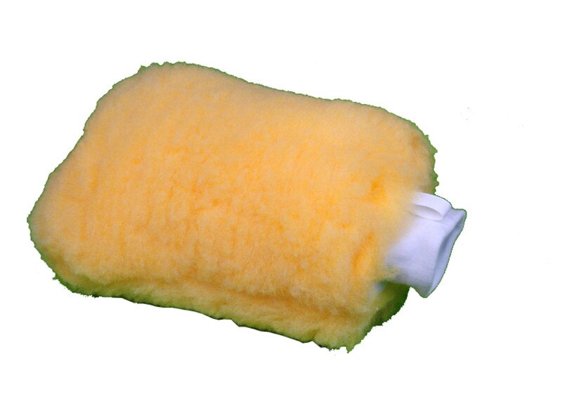Best genuine synthetic lambswool car cleaning wash polishing mitt luxurious merino lambs wool wash mittens: Default Title