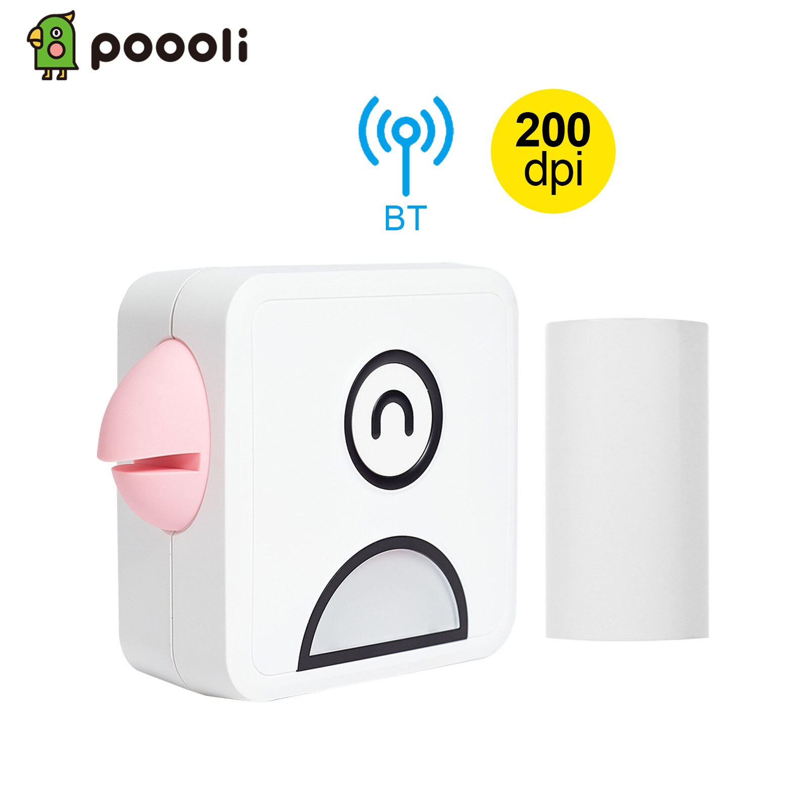Poooli L1 Pocket Photo Thermal Printer 200dpi 58mm Wireless BT Memo Lists Printer for Printing Labels Photos Making Journals: L1 Pink