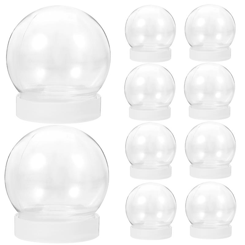 10 sztuk 150/270/300ml DIY kula śnieżna pusta kula wodna plastikowa butelka w kształcie kuli świąteczne rekwizyty robić robienia: Jasne
