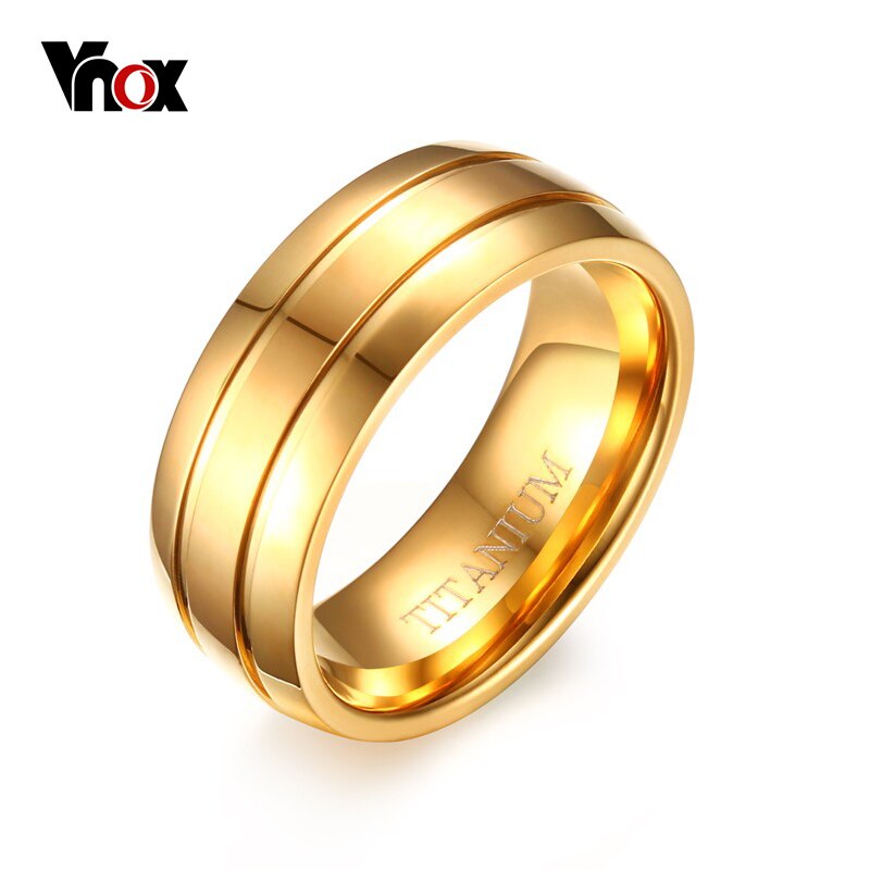 Vnox Pure Titanium Ring Mannen Sieraden 8Mm Zwart Titanium Ring Matte Afwerking Amerikaanse Maat 9 10 11 12