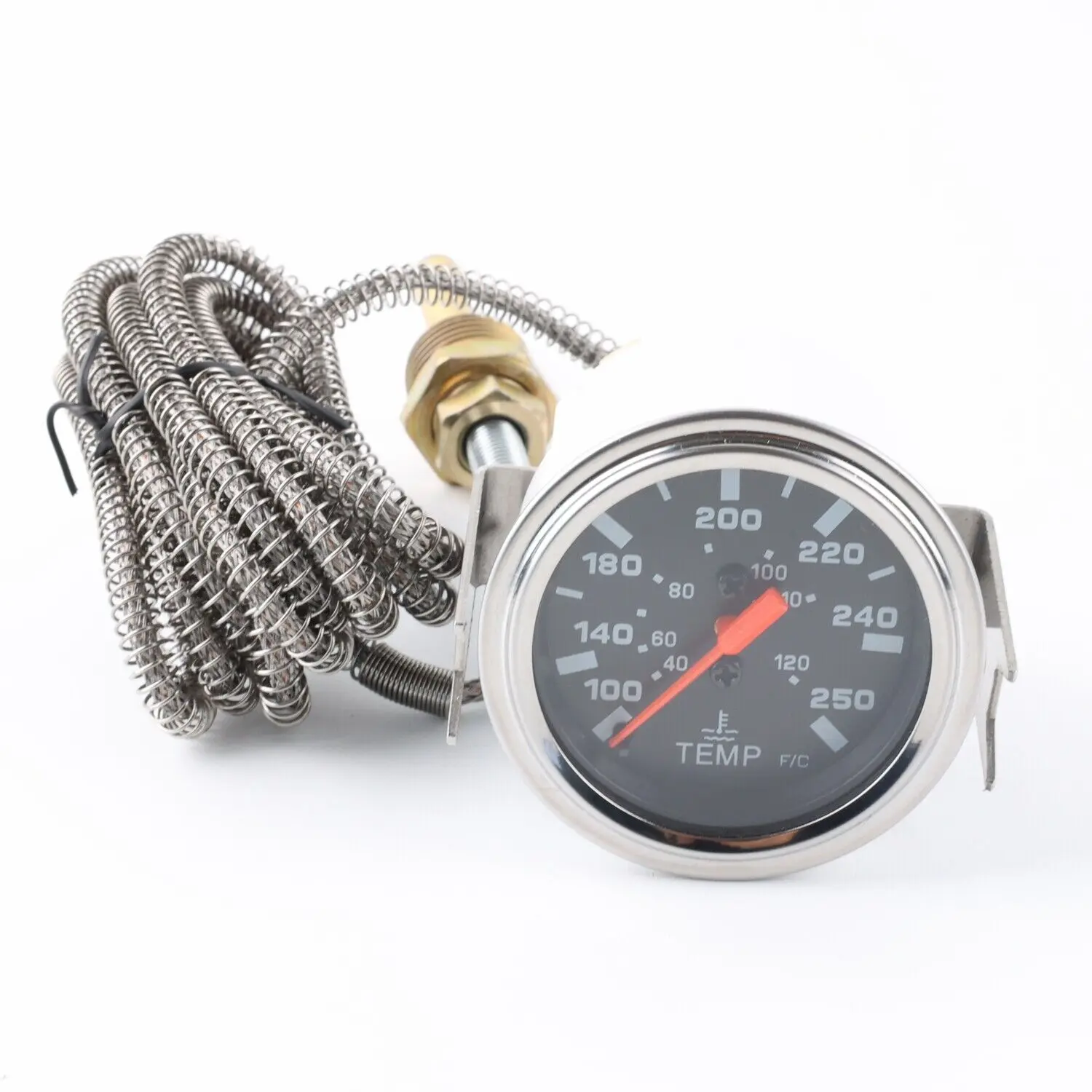 40-120 ℃ /100-250 ℉ 2 "52 MM Mechanische Watertemperatuurmeter 12 V Watertemperatuurmeter Auto Meter Met Sensor NPT 1/2