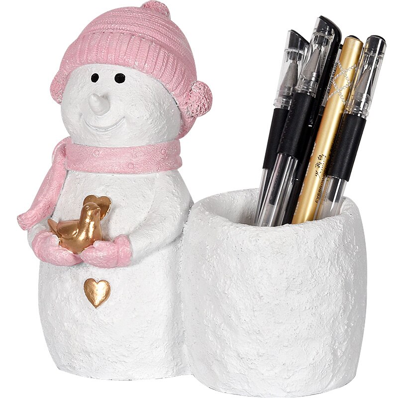 Conteneur de stylo bonhomme de neige, porte-stylo coréen de , pour les étudiants
