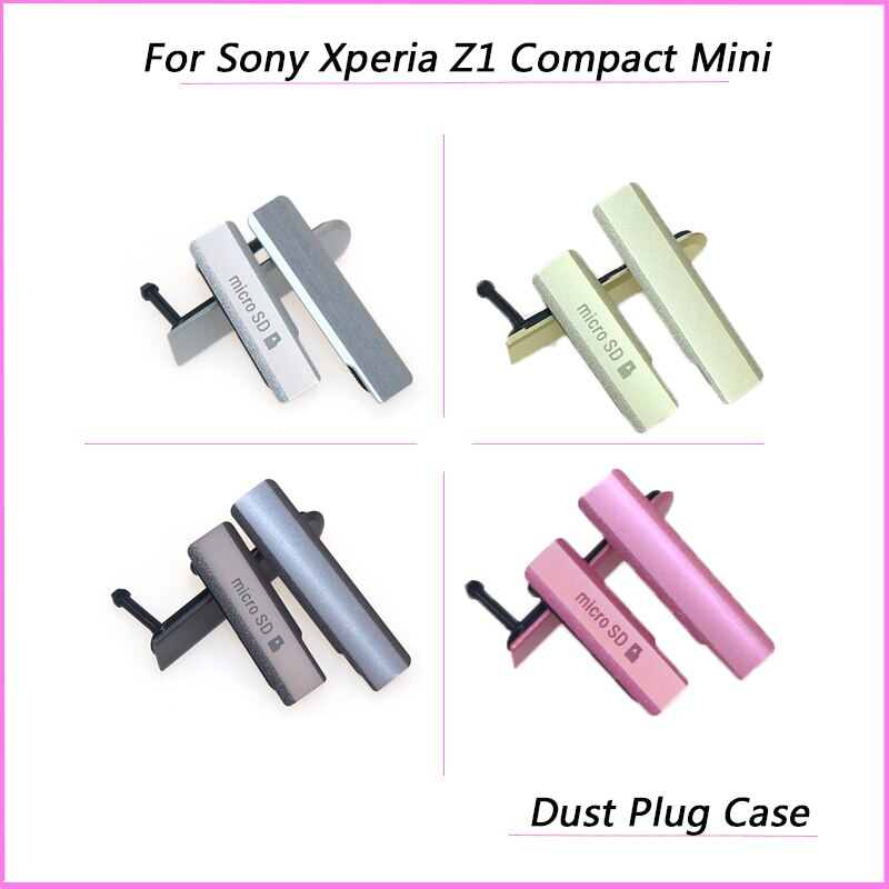 Nieuw Voor Sony Xperia Z1 Compact Mini M51W D5503 Usb-poort Opladen Dust Plug Cover + Sim-kaart Poort Slot cover + Micro Sd Poort