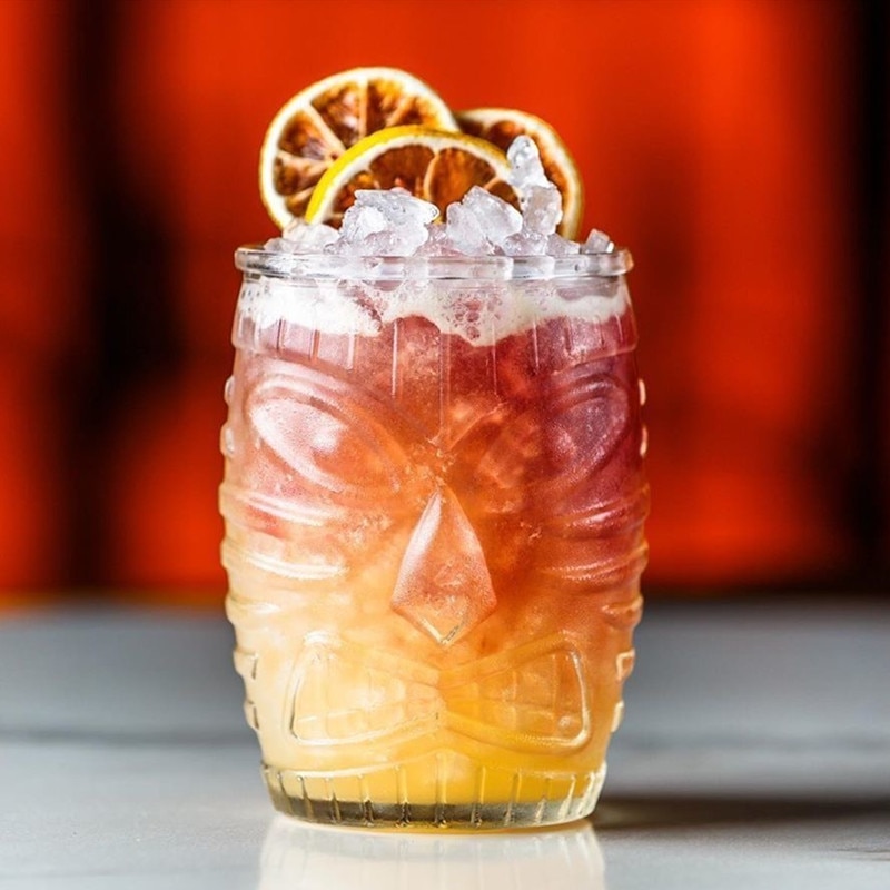500ml tiki glass keramikk tiki krus porselen øl vin krus kopp bar verktøylinje verktøy