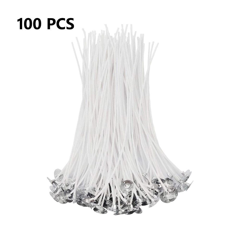 Candle Making Kit Supplies Craft Tools Pouring Jars Pot Arts Tins Wicks Stickers for DIY Supplie Large Melting Cup Cotton Wicks: Cotton Wicks