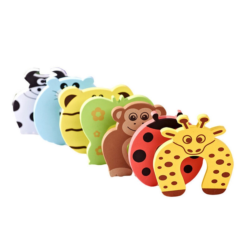 Baby Safety Animal Cartoon Corner Guards Jammers Stop Door Stopper Finger Door Lock Holder Lock Guard Finger Protect