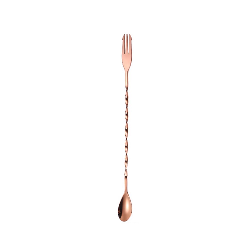 Newly Double-end Stainless Steel Mixer Bar Cocktail Short/Long Stirring Mixing Twist Spoon for Home Restaurant TE889: H