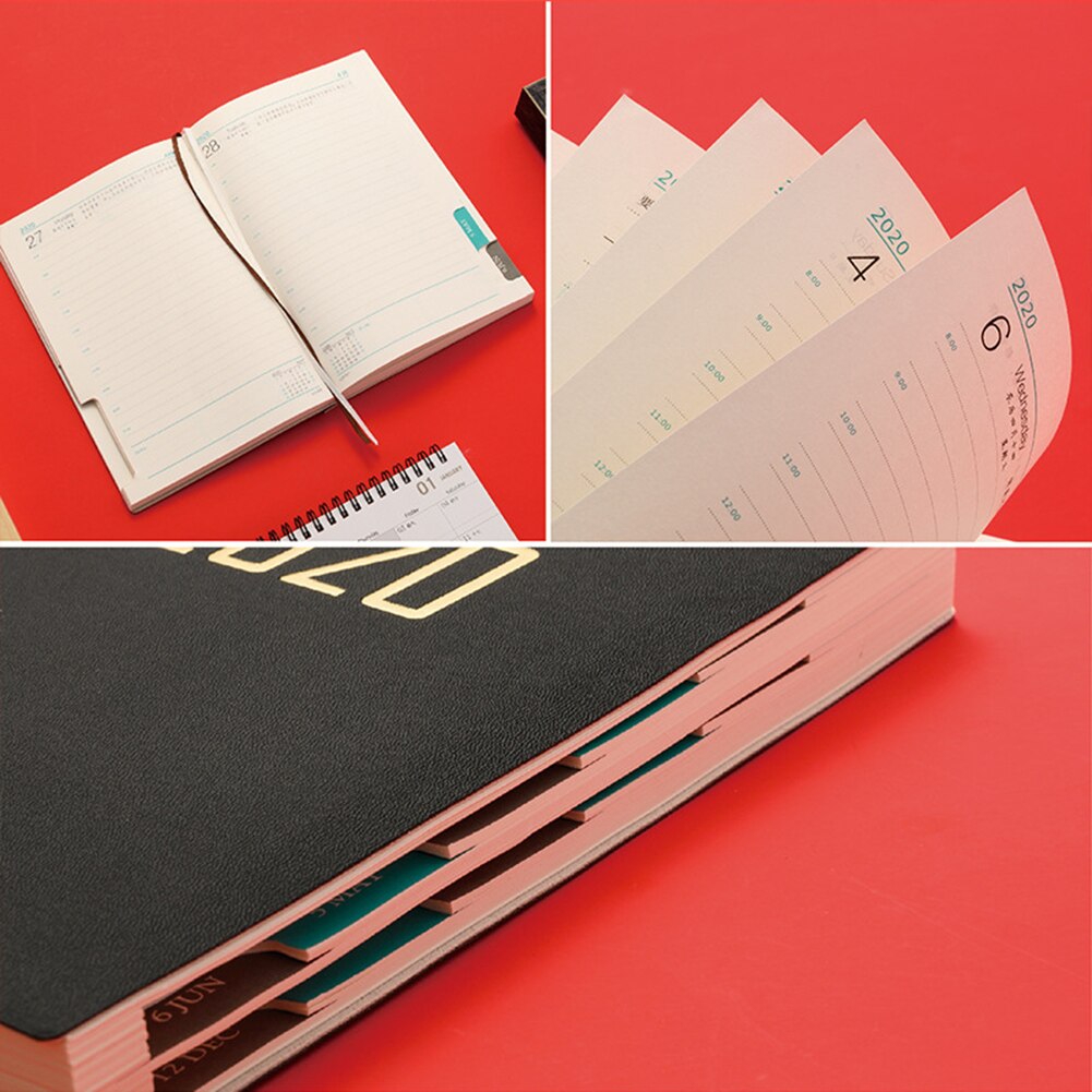 Year Agenda Diary Weekly Monthly Schedule Journal Memo Notebook Planner Journal Notebook Memo Easy to Carry