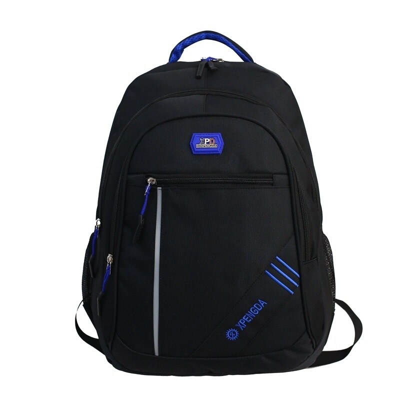 Stor rygsæk drenge skoletasker teenager sort vandtæt nylon mænd taske afslappet college stil høj studerende rygsæk stor