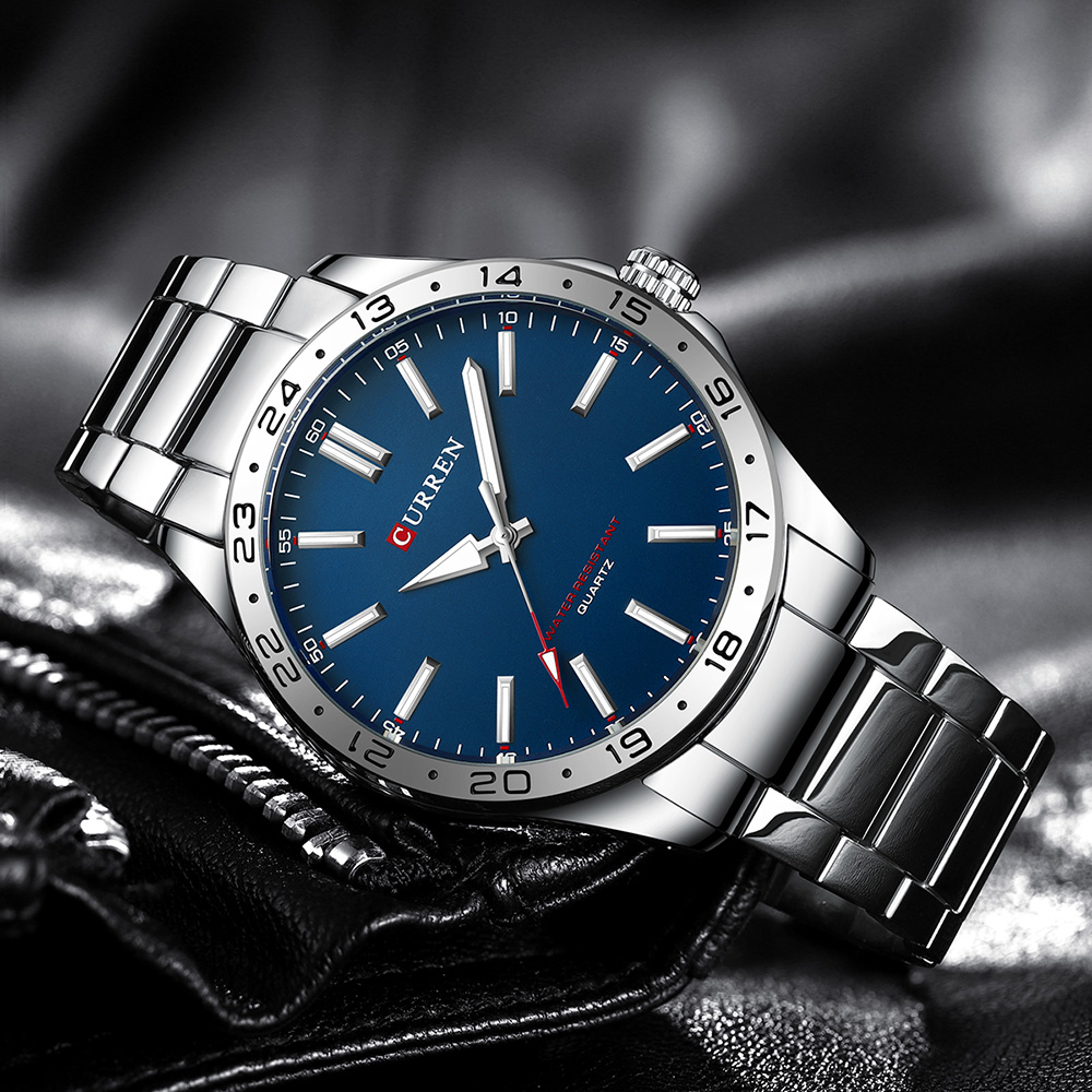 CURREN Mannen Mode Ultra Dunne Horloges Eenvoudige Mannen Business Rvs Quartz Horloge Casual Horloge Voor Man Relogio Masculino