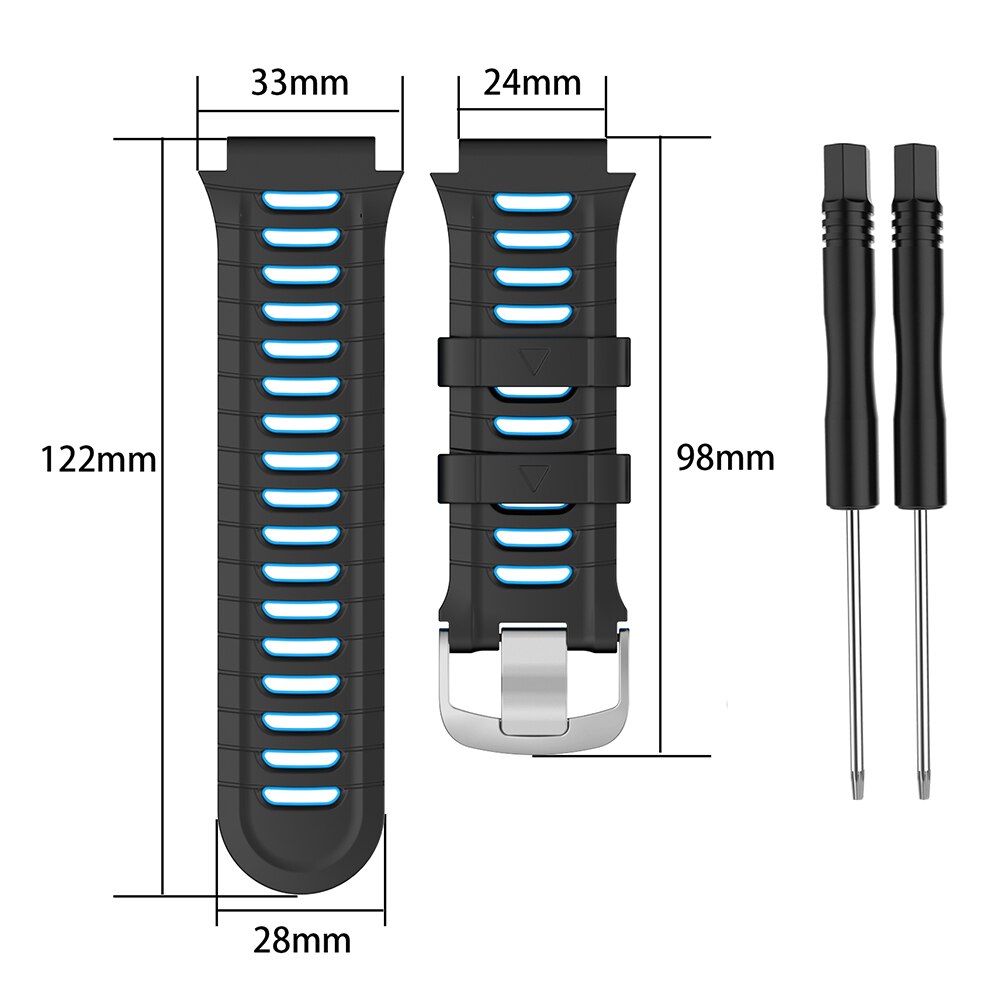 Silikon armband för garmin forerunner 920xt färgglada ersättningsarmband träning sport klockband armband+ verktyg