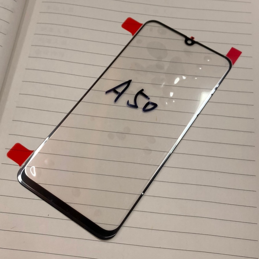 Originele Front Outer Glas Touch Screen Panel Vervanging voor Samsung Galaxy A50 Zwarte kleur