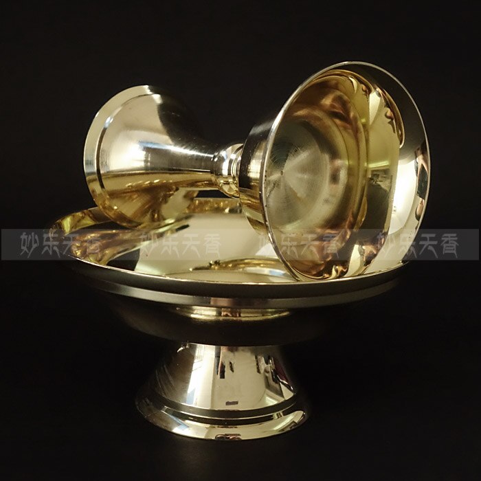 Tasse de bouddhisme du Tibet en laiton | Bols tibétains, accessoires de décoration de la maison, assiette décorative rituel tantrique, tasse de gardien