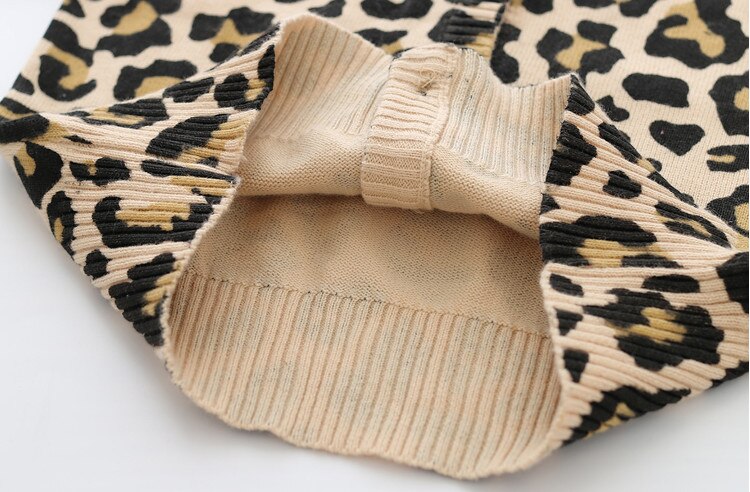 Baby leopard strikket trøje børn tøj bære drenge og piger cardigan trøjer bomuld frakker børn tøj