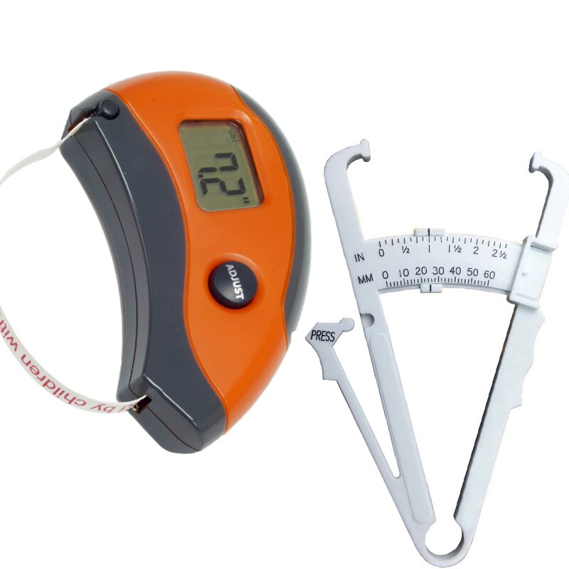 Digital Measuring Tape Accurately body measuring tape Measures 8 Body Part Circumferences digital measure tape body fat caliper: 2pcs set