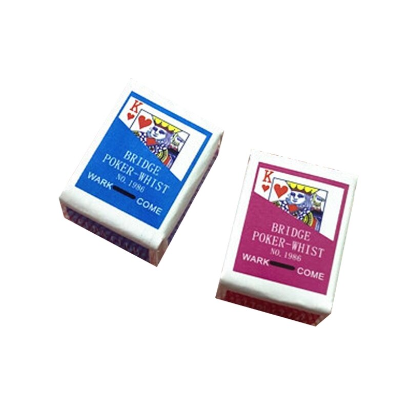 Dæk med mini spillekort , 1.5 x 1cm papir poker kort rejse dæk kort festival fest spil forsyning til drenge piger: B
